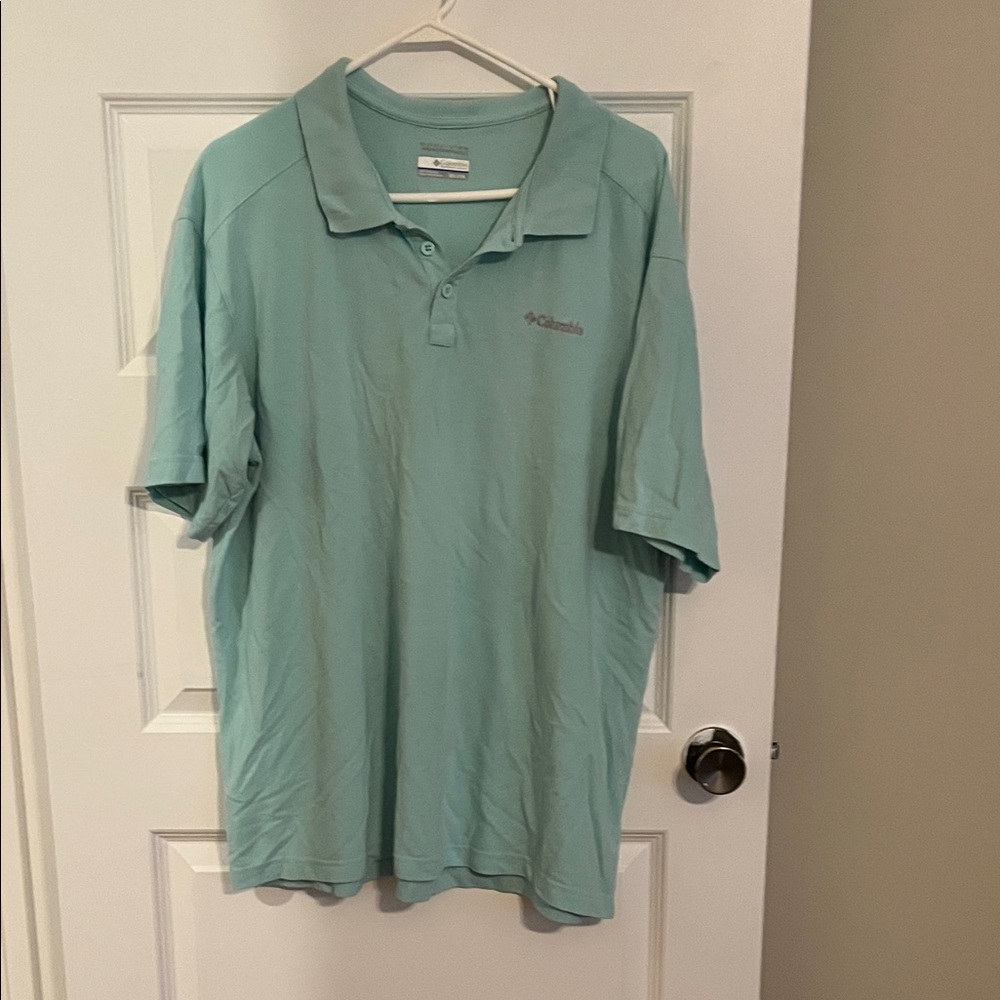 Columbia Men's Light Blue Polo Shirt